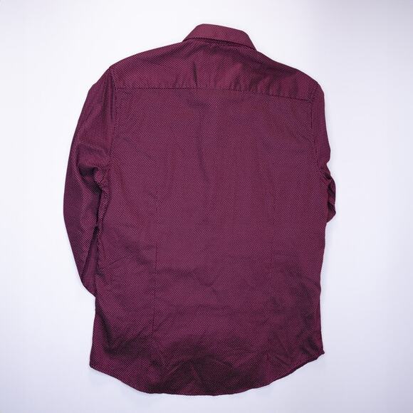 Denim & Flower by Ricky Singh Red with White Poka Dots Shirt in Medium - Picture 2 of 10